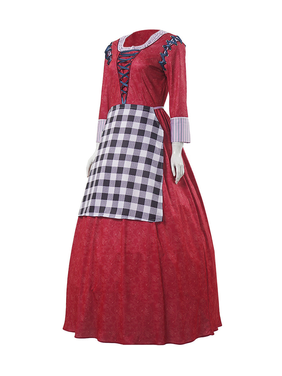 Princess Maid Dress For Adults Long Sleeve Maxi Dress With Apron