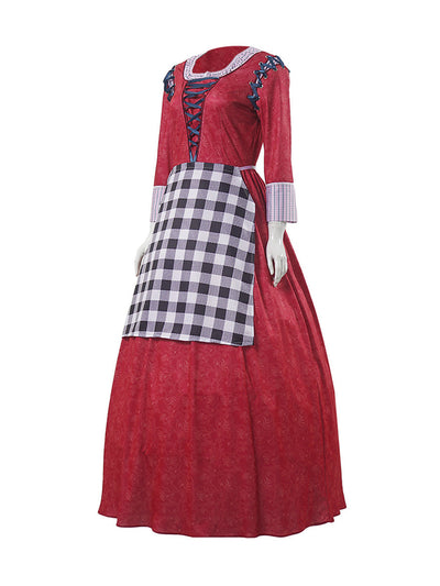 Princess Maid Dress For Adults Long Sleeve Maxi Dress With Apron