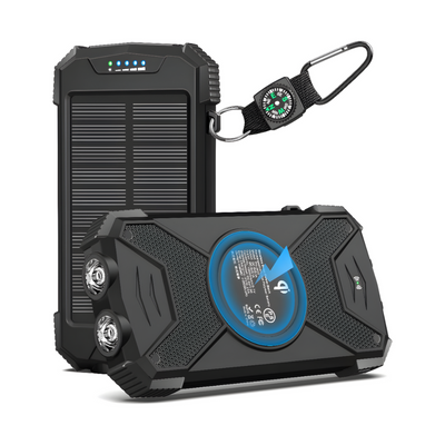 Portable Wireless Solar Charger Efficient Outdoor Power Bank