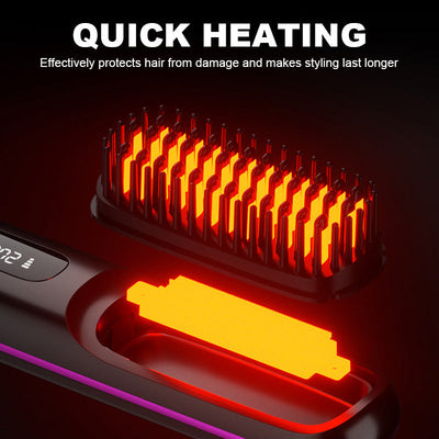 Wireless Hair Straightener Cordless Portable Fast Heating Styling Tool