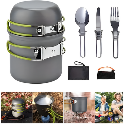 Lightweight Camping Cookware Set Portable Outdoor Cooking Essentials