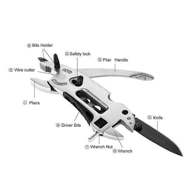 Outdoor Multi-function Pliers Durable Portable Tool For Camping Hiking