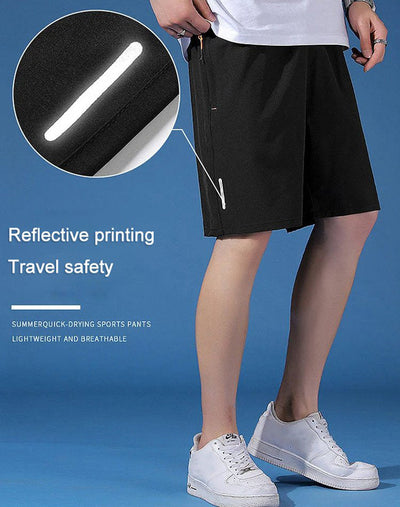 Unisex Ice Silk Quick Drying Stretch Shorts Comfortable Lightweight