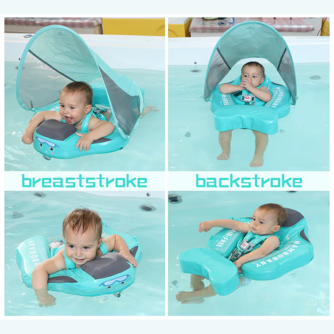 Baby Pool Float With Sun Canopy For Infant Safety And Comfort