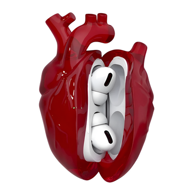 3D Heart AirPods Case Protective Cover For Wireless Earbuds