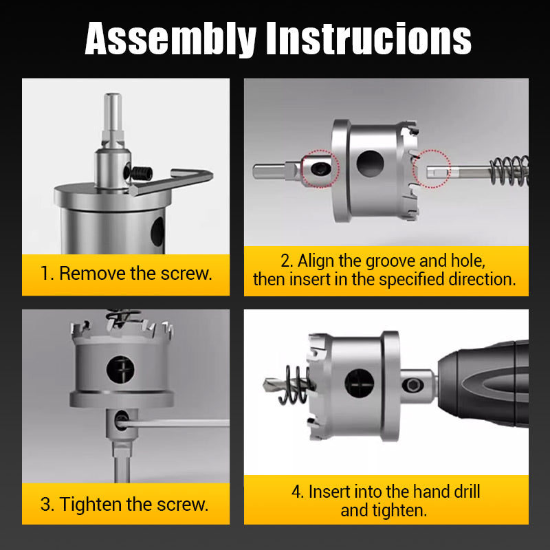 Carbide-Tipped Hole Cutter For Metal Cutting And Drilling Tools