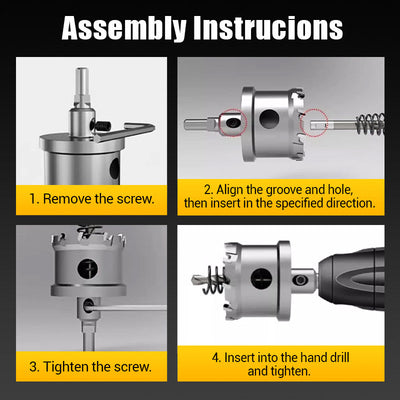 Carbide-Tipped Hole Cutter For Metal Cutting And Drilling Tools