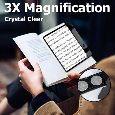 LED Magnifier Lighted Page Reader For Easy Reading Tasks