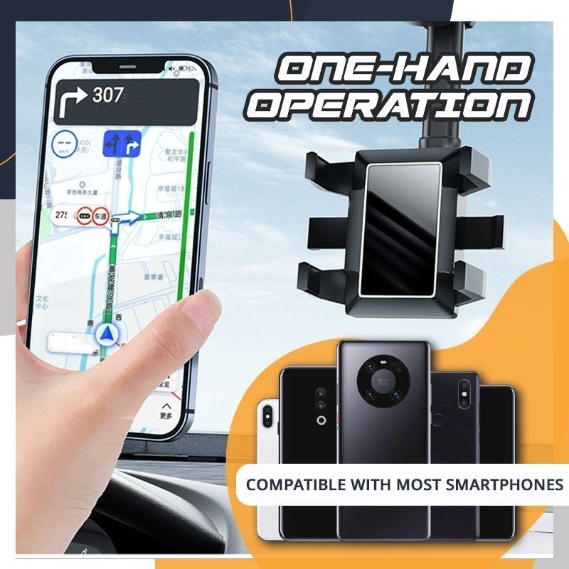 Rotatable Retractable Car Phone Holder For Dashboard And Air Vent