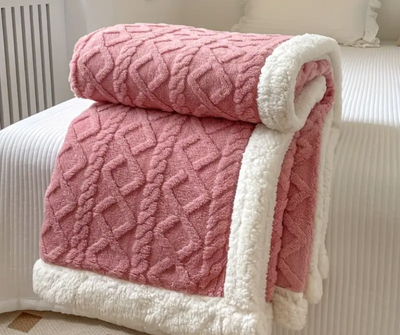 Reversible Sherpa Throw Blanket Soft Cozy Warm Lightweight Cover