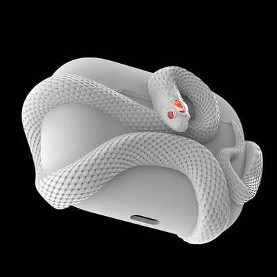 3D Snake AirPods Case Protective Cover For Wireless Earbuds