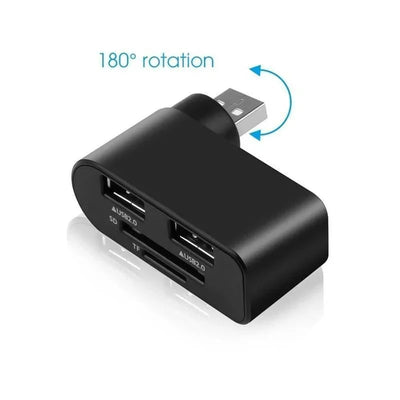4 Port Rotatable USB Hub For Efficient Device Connectivity