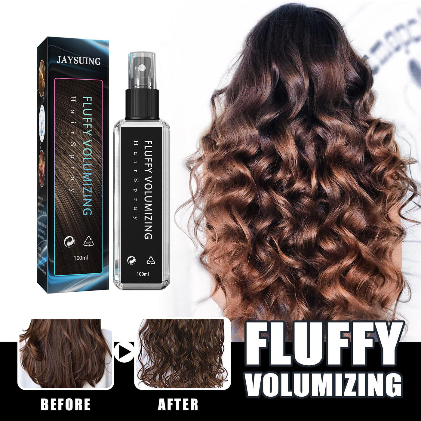 Natural Plant Volumizing Hair Spray For Thickening And Fullness