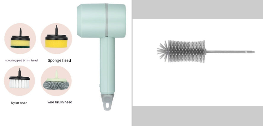Electric Cleaning Brush Rechargeable Wireless USB For Kitchen Bathroom