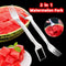 2 In 1 Watermelon Slicer Cutter Stainless Steel Fruit Fork Divider