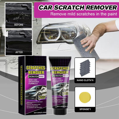 Car Scratch Remover Wax With Nano Cloth For Easy Scratch Repair