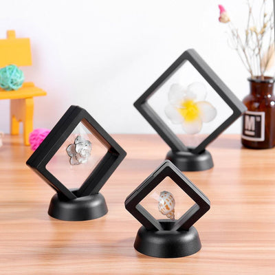 Floating Frame Display Case For 3D Coins Rocks Jewelry Shells Fossils