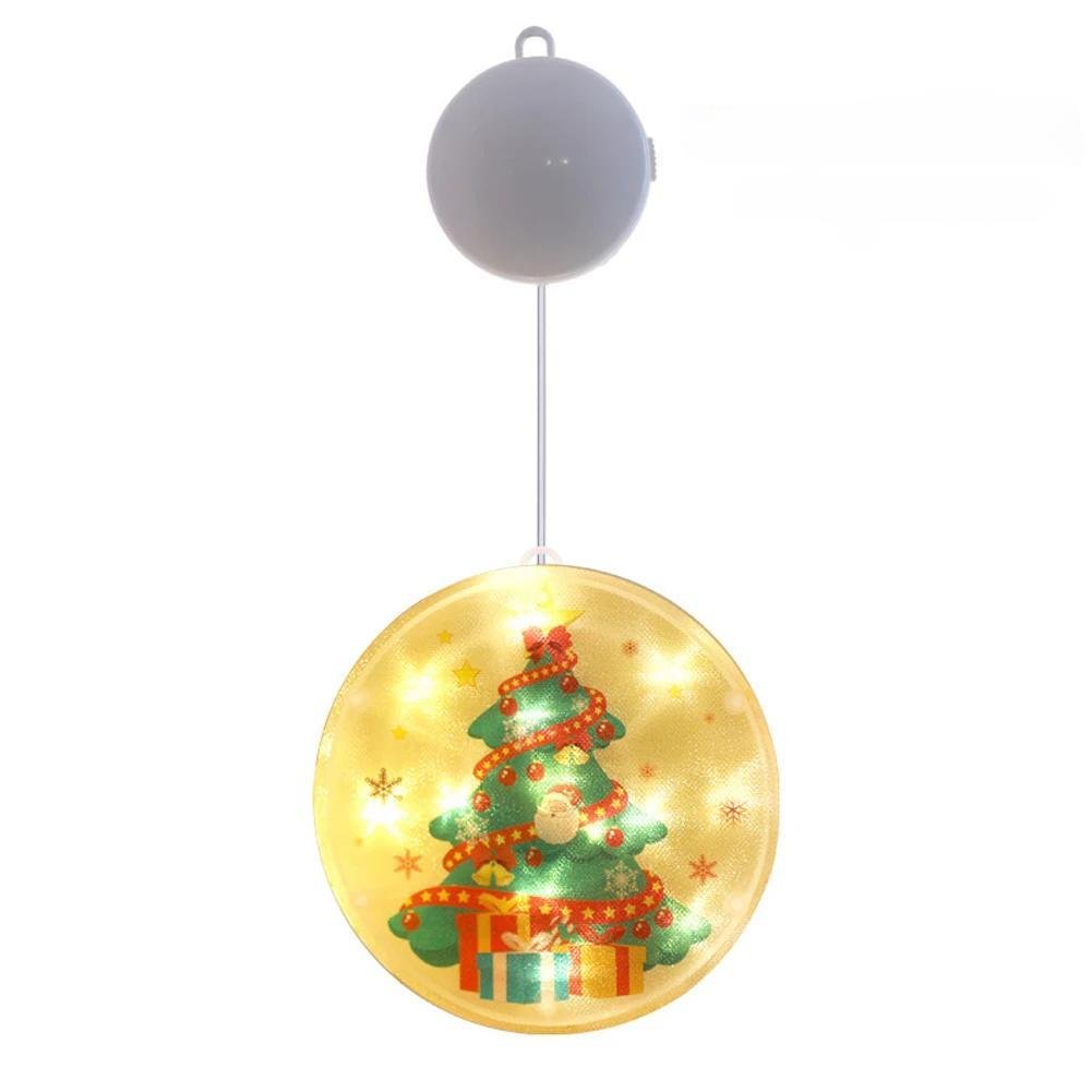 Christmas Tree LED Window Lights Battery Powered Fairy Glow Easy Hang
