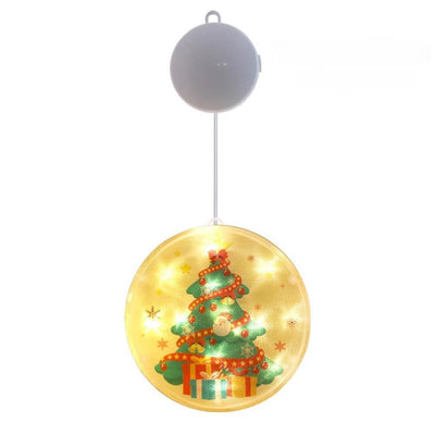 Christmas Tree LED Window Lights Battery Powered Fairy Glow Easy Hang