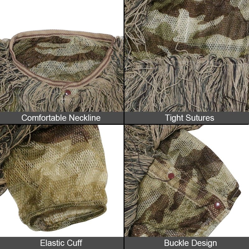Hunting Ghillie Suit 3D Camouflage Sniper Outdoor Apparel