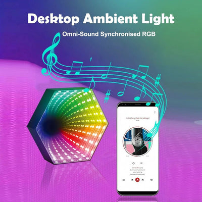 Infinity Mirror Tunnel Light With Hypnotic 3D RGB Illumination