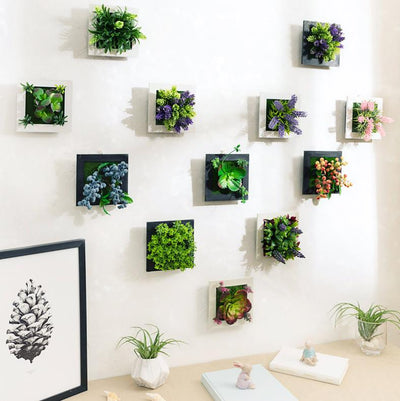 3D Plant Wall Art Artificial Maintenance Free Table And Wall Decor