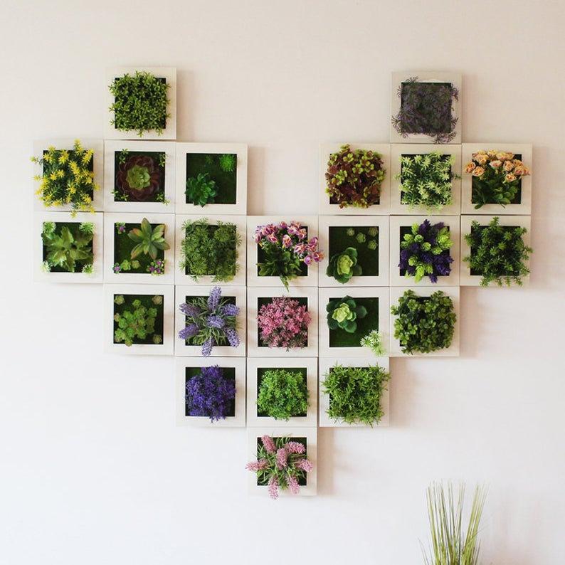 3D Plant Wall Art Artificial Maintenance Free Table And Wall Decor