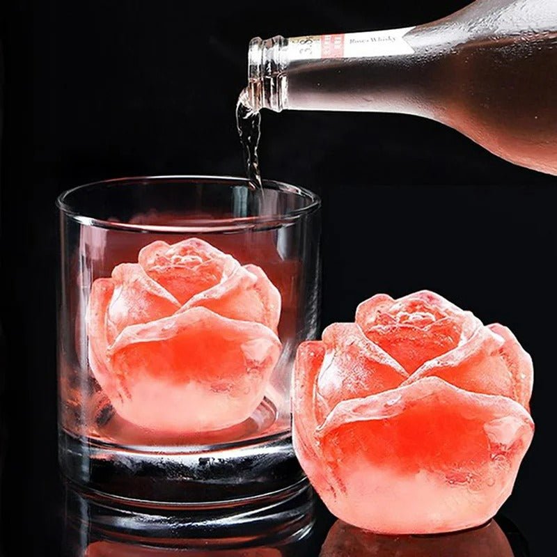 Rose Ice Mold 3D Flower Shape Silicone Small Ice Cube Tray