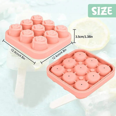 Rose Ice Mold 3D Flower Shape Silicone Small Ice Cube Tray