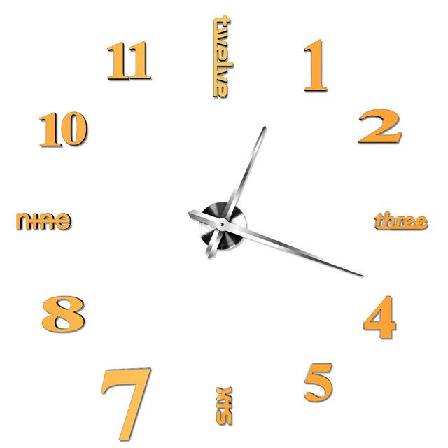 3D Wall Sticker Clock Modern Design For Stylish Home Decor