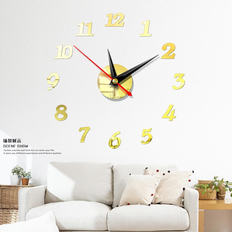 3D Wall Sticker Clock Modern Design For Stylish Home Decor