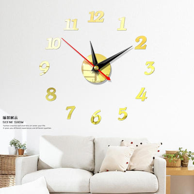 3D Wall Sticker Clock Modern Design For Stylish Home Decor
