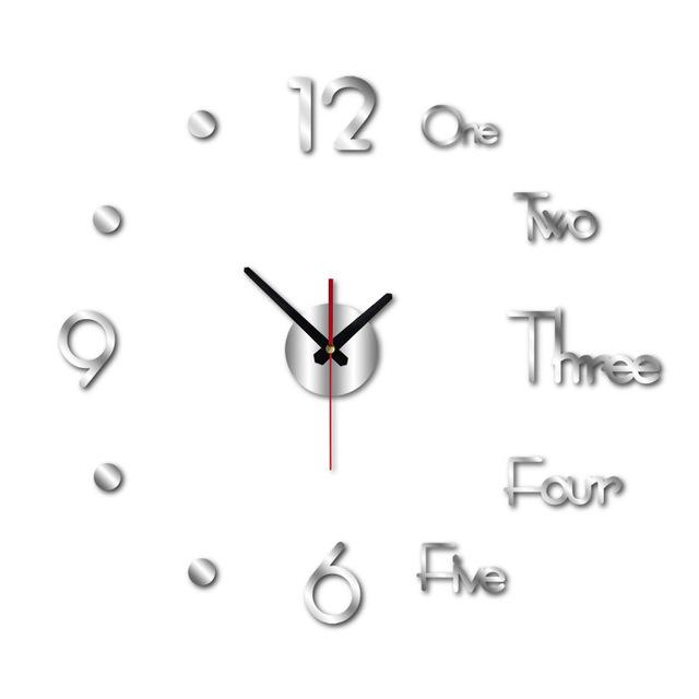 3D Wall Sticker Clock Modern Design For Stylish Home Decor