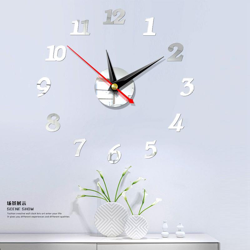 3D Wall Sticker Clock Modern Design For Stylish Home Decor