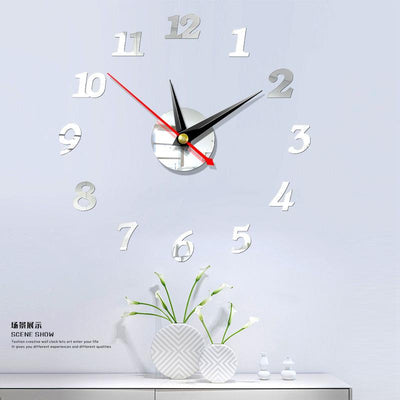 3D Wall Sticker Clock Modern Design For Stylish Home Decor