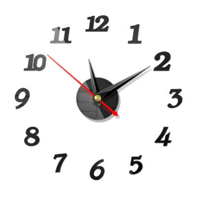 3D Wall Sticker Clock Modern Design For Stylish Home Decor