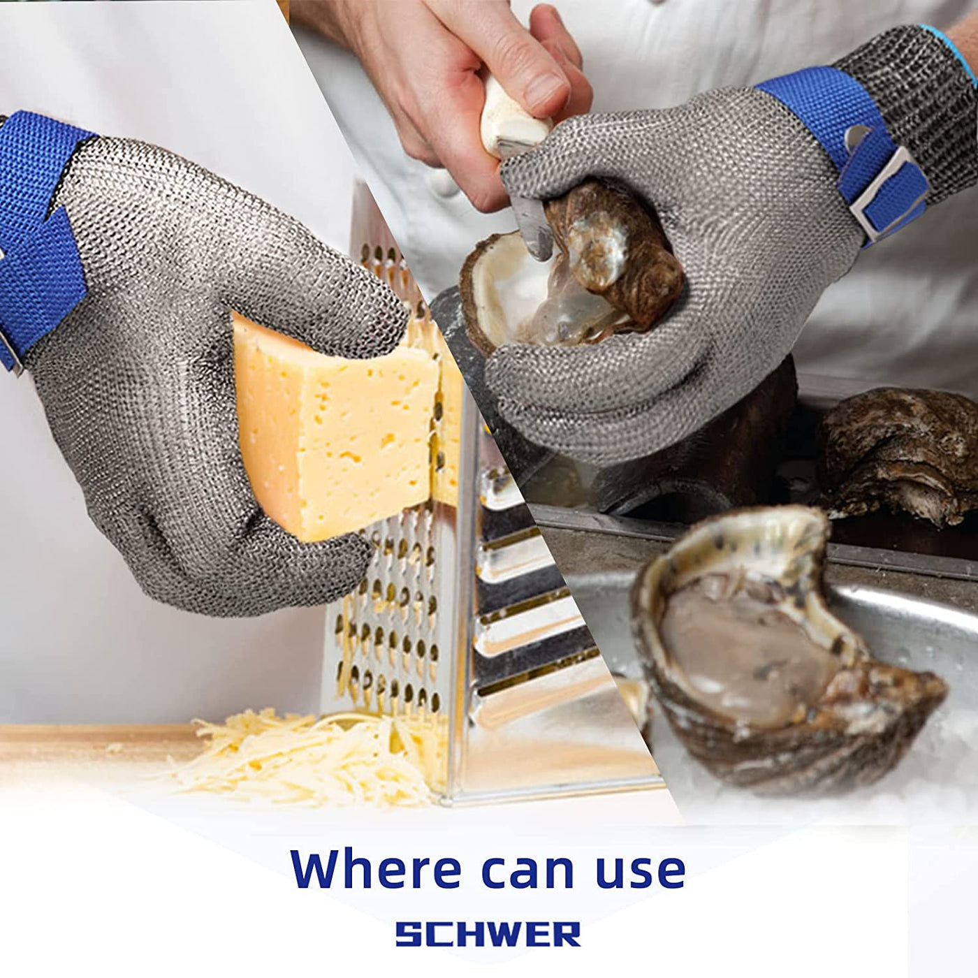 Food Grade Stainless Steel Cut Resistant Glove Mesh Metal Safety