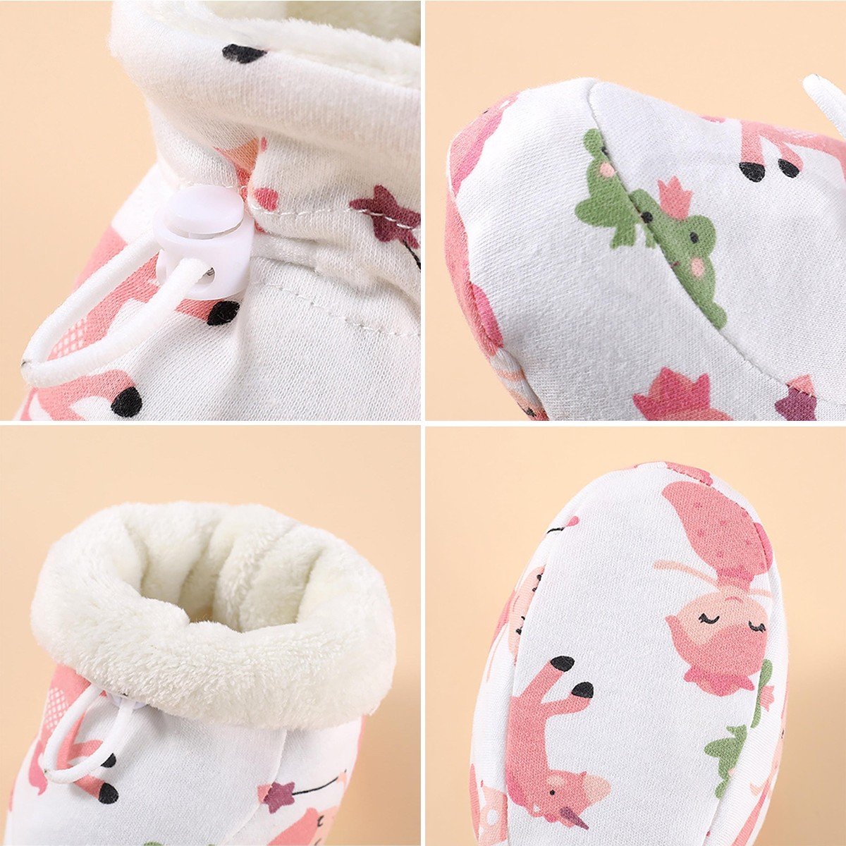 Warm Baby Boots Soft Fur Cozy Infant Shoes For Winter