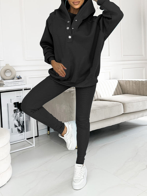 Hooded Sweatshirt Suit Casual Comfortable Stylish Outfit Set