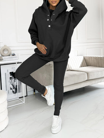 Hooded Sweatshirt Suit Casual Comfortable Stylish Outfit Set