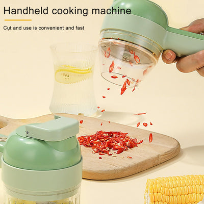Electric Vegetable Cutter 4 In 1 Handheld Fruit And Veggie Chopper