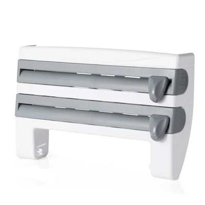 Plastic Wrap Dispenser 4 In 1 Kitchen Roll Holder Organizer