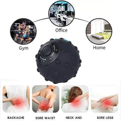 4-Speed Vibrating Massage Ball For Muscle Relief And Fitness Therapy