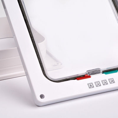 Security Lock Cat Flap Door 4 Way For Interior Exterior Use
