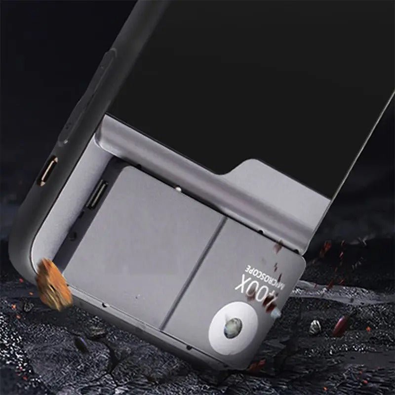 Phone Microscope 400X Lens With Built-in Light And Protective Case