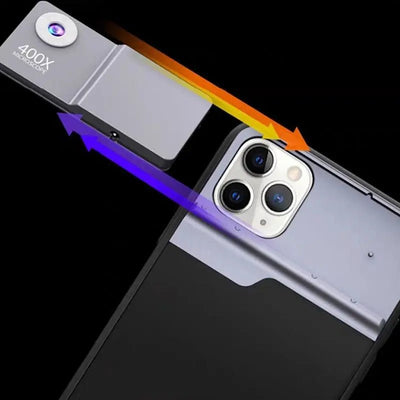 Phone Microscope 400X Lens With Built-in Light And Protective Case