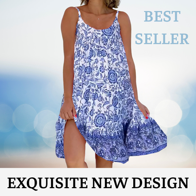 Floral Camisole Dress Lightweight Summer Floral Print Sleeveless Dress