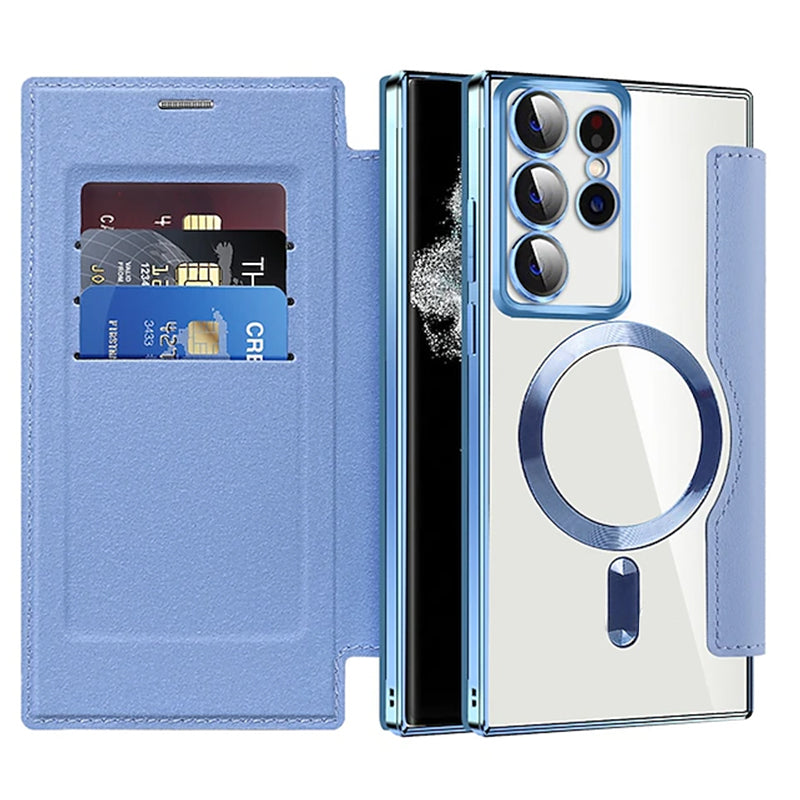 Leather Flip Phone Case For Samsung With Textured Design