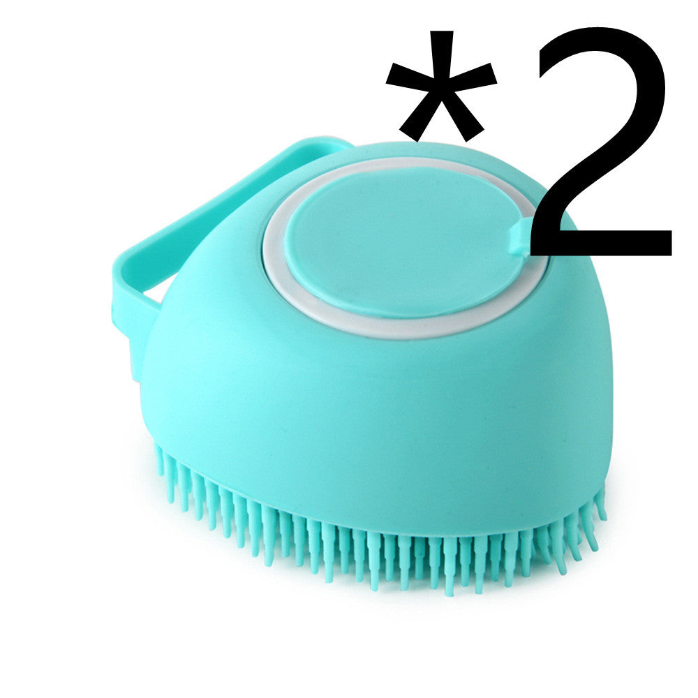 Silicone Dog Grooming Brush Bath Massage Gloves Shampoo Dispenser