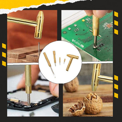 5 In 1 Mini Hammer And Screwdriver Set Compact Hand Tool Kit